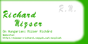 richard mizser business card