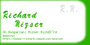 richard mizser business card